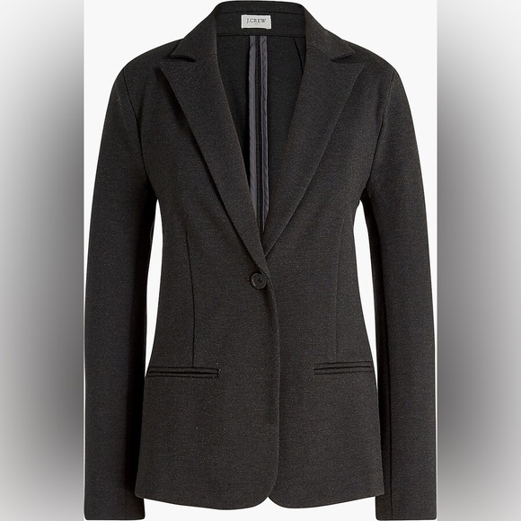 J. Crew Ponte Work Blazer in Charcoal - Picture 5 of 11